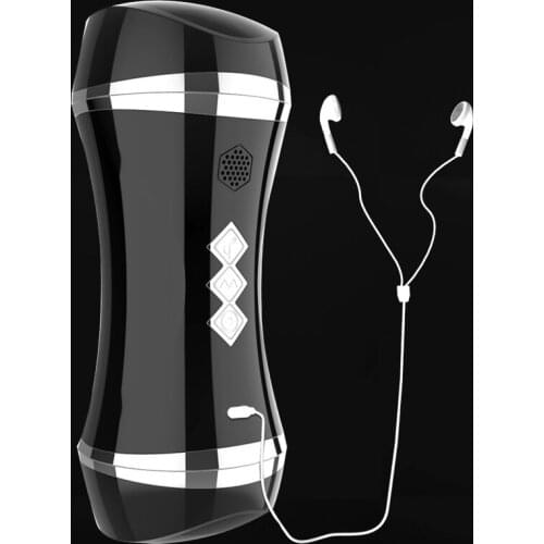 Automatic Male Masturbator Vibrator Real Vagina Mouth Deep Throat Pussy Double Channels Voiced Sex Toys Men Endurance Exercise