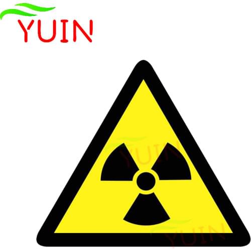 Danger Radiation Risk Car Sticker Warning Decal Auto Accessories PVC Body Decoration Waterproof Sunscreen Decal 14*13cm