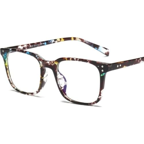 Brand TR90 Anti Blue Ray Eyeglasses Rectangle Optical Myopia Eyewear Titanium Frame Black Computer Glasses Frame for Women Men