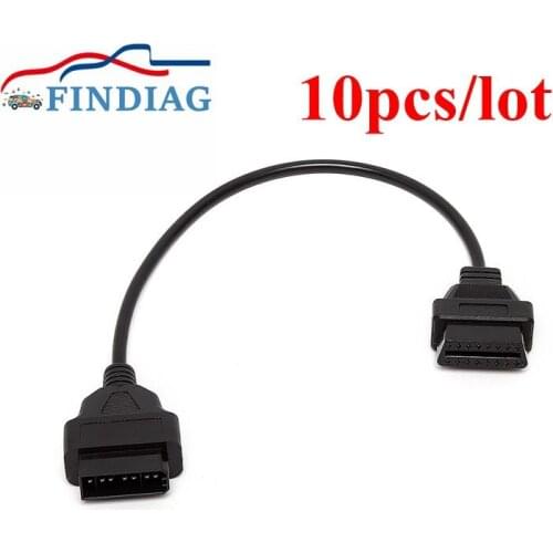 10pcs/lot For Nissan 14 Pin Diagnostics Port To Compatible 16 Pin Female OBD2 Diagnostics Scanner For Nissan 14Pin Power Adapter