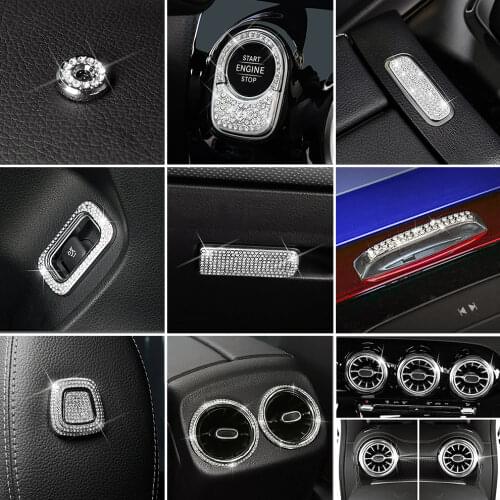 For Mercedes Benz GLA Class 2020 2021 Car Interior Center Console Part Refit Crystal Trim Accessories Decorate Diamond Cover