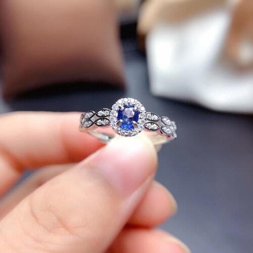 Elegant Gift For Your Mother New Arrive Natural And Real Sapphire Rings 925 Sterling Silver Fine Jewelry