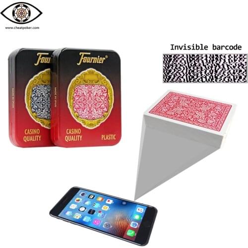 Fournier 2818 Barcode Marked Playing Cards for Poker Analyzer Plastic Deck for Magic Tricks Anti Cheat Poker