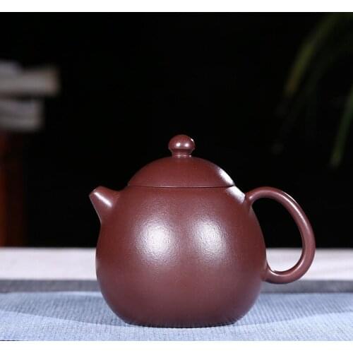 Yixing Purple Sand Pot Craftsman Handmade Raw Mine Purple Clay Dragon Egg Pot Special Kung Fu Teapot and Teaware
