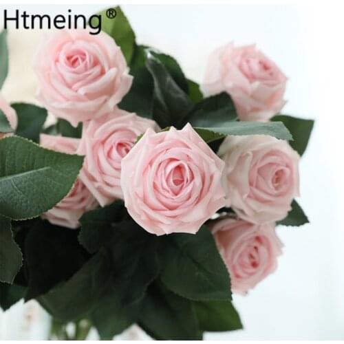 Real Touch English Rose Artificial Rose spray Stem Faux Rose Wedding Flower Artificial Flower for flower arrangement 1PCS