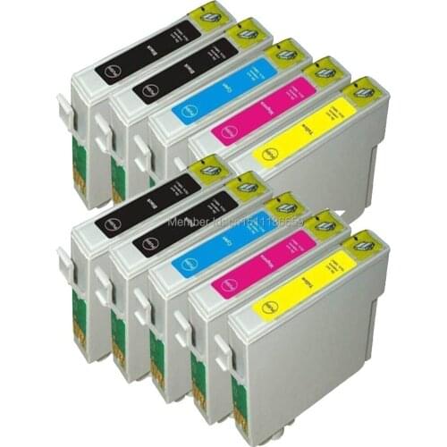 10x Compatible T0711 T0712 T0713 T0714 ink cartridge for EPSON stylus SX100 SX105 SX200 SX205 SX405 SX400 Printer