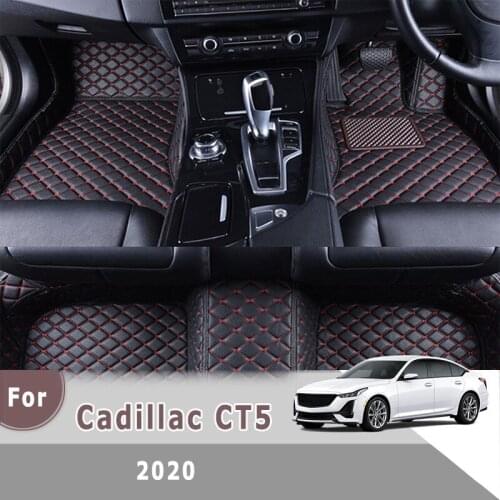RHD Carpets For Cadillac CT5 2020 Car Floor Mats Artificial Leather Anti-Dirty Accessories Rugs Protect Auto Interior Styling