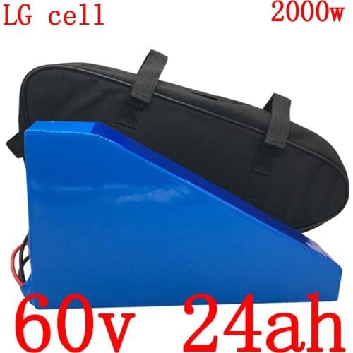 60V 1500W 2000W 2500W Lithium battery 60V 24AH electric bike battery 60V scooter battery use LG cell with 5A charger free duty