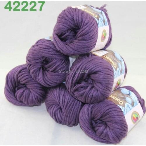 LOT of 6 Balls X 50g Special Thick Worsted Cotton Knitting Yarn Indigo 2227