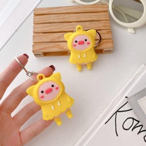 Cartoon Dog Case For Airtag Case Silicone Cute Bear Locator Tracker Protecter Sleeve Cover For Apple Airtags Case Keychain Shell