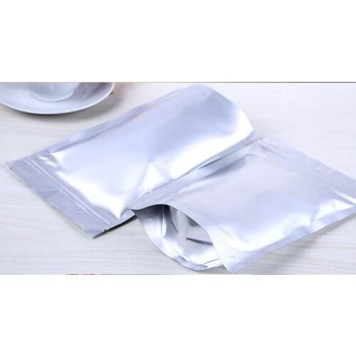 50Pcs Aluminum Foil Pouchs Heat Seal Stand Up ZipLock Valve Zipper Plastic Retail Packaging Tea Bag Storage Retail Avoid Light