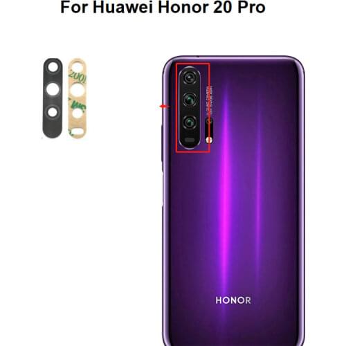 50/pcs New For Huawei Honor 20 Pro Back Camera Glass Lens Rear Camera Glass With Adhesive Sticker Glue