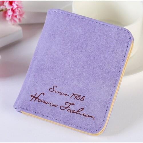 New fashion ultra-thin wallets for men and women frosted PU leather retro wallet coin purse coin purse student wallet clutch