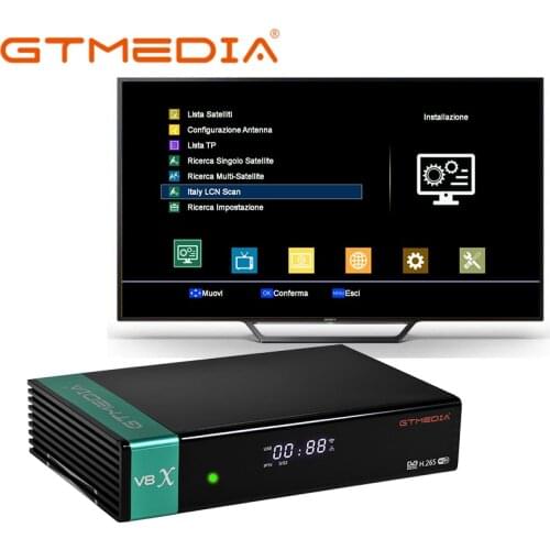 New GTMEDIA V8X Satellite decoder DVB-S/S2/S2X VCM/ACM/multi-stream Built in 2.4G WiFi Internet,TV box /Tuner Satellite receiver