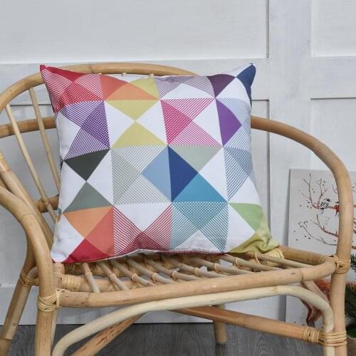 Polyester Canvas Geometric Print Pillowcase 45*45cm Pillow Cover Household Accessories