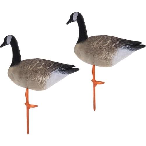 2 pcs EVA Lifelike Portable Full Body Goose Shooting Hunting Decoy Lawn Ornaments - 3 styles to choose