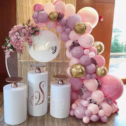Macaron Pink Balloon Garland Arch Kit Wedding Rose Gold Latex Ballon Chain Birthday Party Decor Kids Baby Shower Baloon Supplies