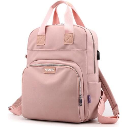 Fashion Backpack USB Women Backpack Waterproof Student Schoolbags Large School Bags For Teenage Girls School Backpack S2365