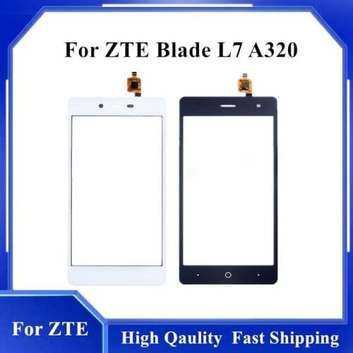 5.0" For ZTE Blade L7 A320 Touch Screen Digitizer Sensor Outer Glass Lens Panel for ZTE L7 A320 touch screen Repair Parts