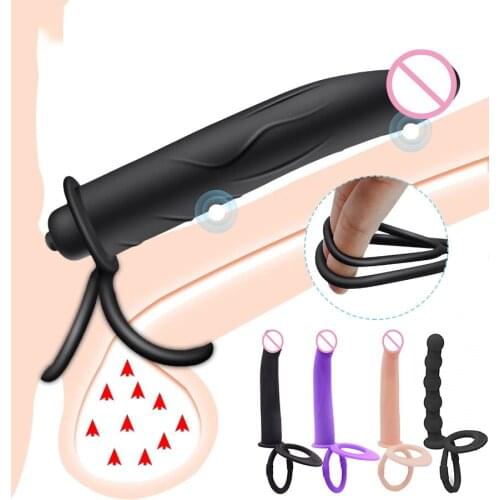 Silicone Vibration Penis Ring Vibrator Sex Toys Couples Delayed Ejaculation Cockring Adult Vagina Clitoris Stimulator Massager