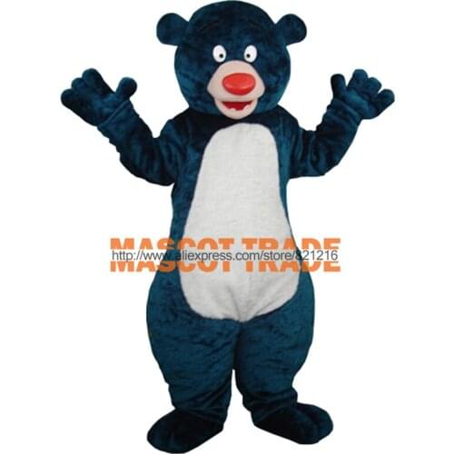 Blue Big Bear Cartoon Character Costume Cosplay Mascot Custom Products North Africa Baloo bear mascot costume take a