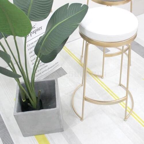 Nordic Ins Wind Bar Stool Modern Simple Net Black Milk Tea Dessert Shop Cafe Bar Front Desk High Chair