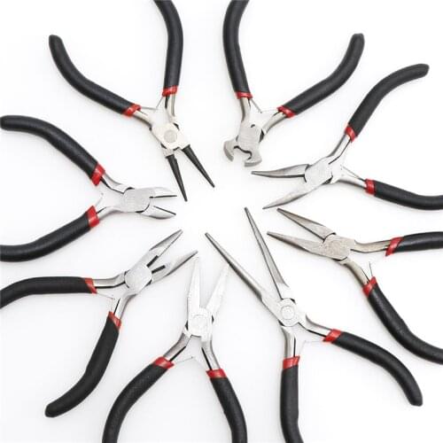 T Black Handle Anti-slip Splicing Fixing multi-function various types handmade Jewelry Pliers Tools Equipment Kit DIY Accessory