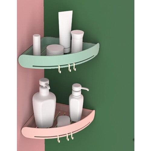 Corner Drain Shelf Bathroom Storage Rack Bathroom Tripod Kitchen Free Punching Paste Wall Hanging Washing Rack