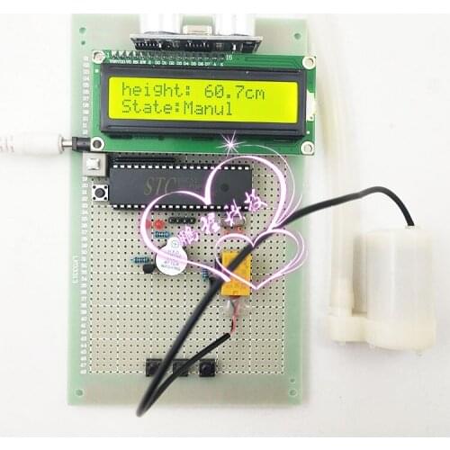 Ultrasonic liquid level measuring instrument based on 51 single chip microcomputer