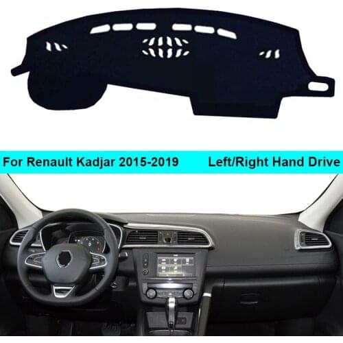 Car Inner Dashboard Cover Dash Mat Carpet Cape Cushion For Renault Kadjar 2015 - 2019 LHD RHD Car Styling Rug 2016 2017 2018