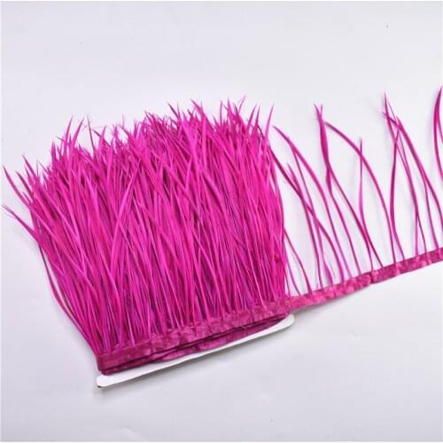 10Meters Rose Pruning Goose Feathers Trims Ribbon Fringe 6-8" Pheasant Feather for Crafts Feathers for Jewelry Making Decoration