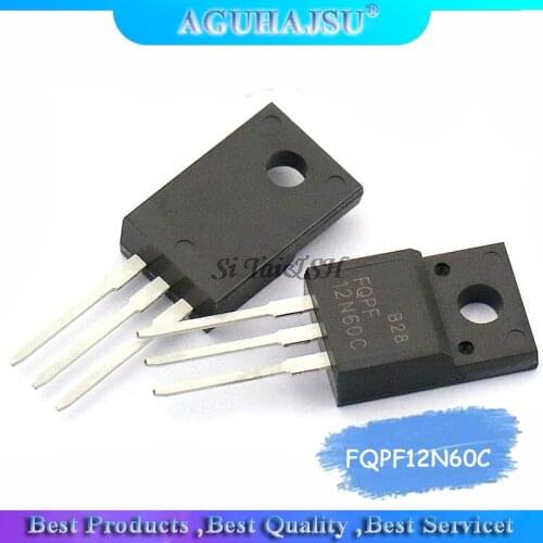 10pcs FQPF12N60C 12N60C 12N60 600V 12A MOSFET N-Channel transistor TO-220F new original
