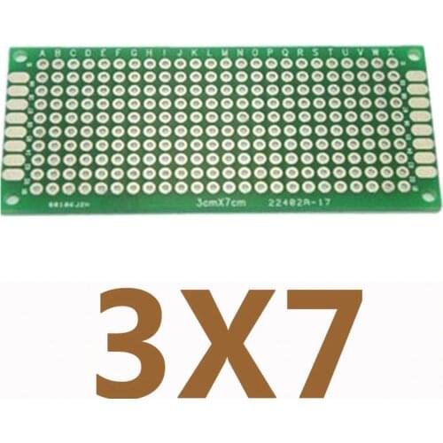 10pcs/lot 3x7cm Double Side Prototype PCB Universal Printed Circuit Board DIY Experimental Plate
