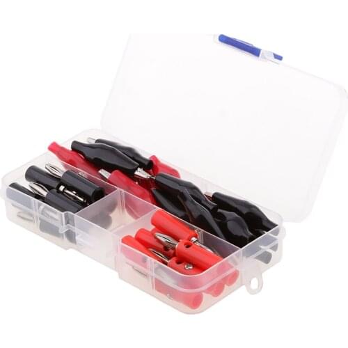 40Pcs Stackable Copper Banana Plug And Alligator Clips For Car Battery Test