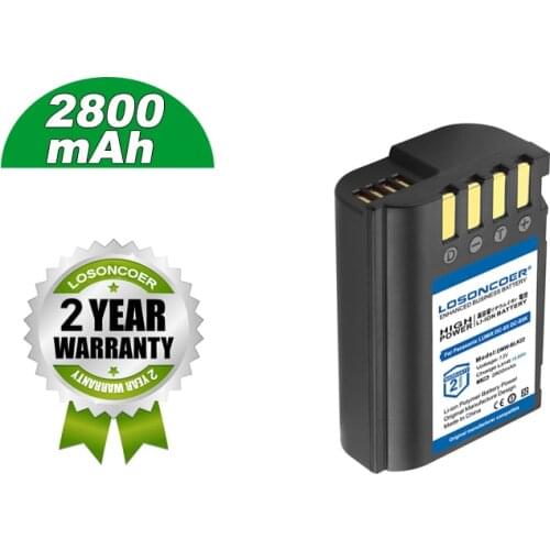 LOSONCOER Battery 2800mAh DMW-BLK22 DMWBLK22 BLK22 Battery for Panasonic LUMIX DC-S5 DC-S5K GH5 DC-S5KGK