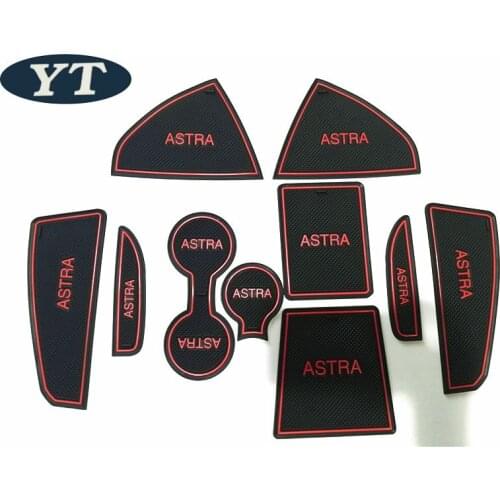 Auto ant slip cup mat non slip door gate pad for Opel Astra J Vauxhall 5 doors 2010-2018, car accessories