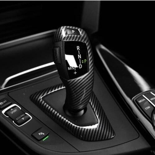 Carbon Fiber Style Gear Shift Handle Sleeve Cover Trim For BMW F20 F21 F22 F23 F30 F31 F34 F35 F32 F33 F36 Interior Accessories
