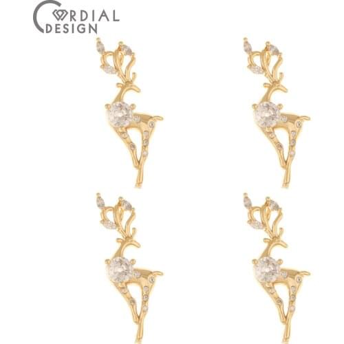 Cordial Design 50Pcs 12*30MM Hand Made/Earrings Accessories/CZ Pendant/DIY Necklace Making/Charms/Jewelry Findings & Components