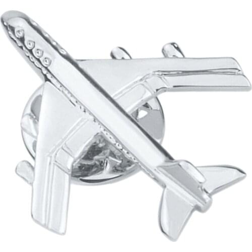Business Mens Clothing Jewelry Unique Airpline Shape Brooch Pin