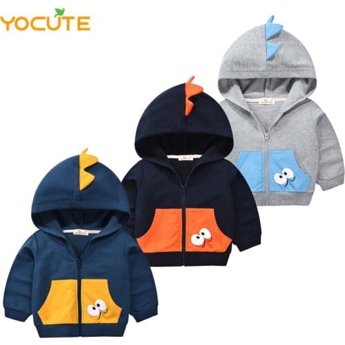 Childrens Clothing 2021 Spring New Boys Coat Fashion Cartoon Cotton Hoodie Unisex Kids Korean Style Jacket Tops For 2-8y Girls