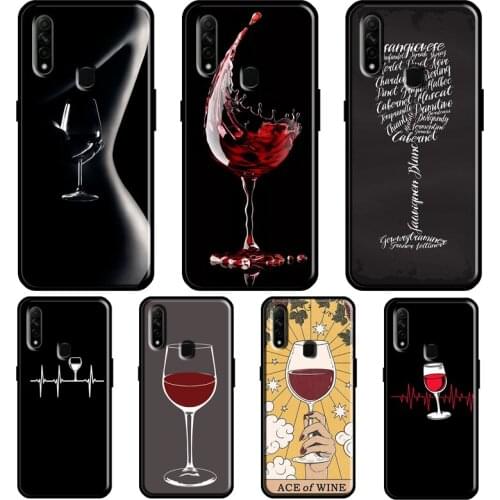 Red Wine Case For OPPO A53 A31 2020 A5 A9 A15 A52 A72 A92 A1K A83 A91 A5S Find X3 Pro Reno 2Z Cover