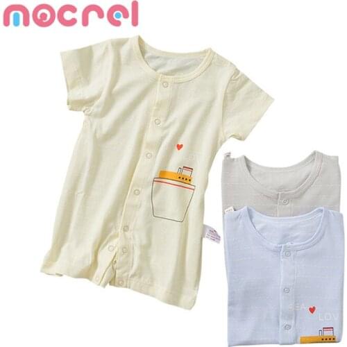 Baby Conjoined Newborn Baby Clothes Edition Baby Climb Clothes Thin Ha Velcro Suits Rompers Baby Clothes Newborn Girl Rompers