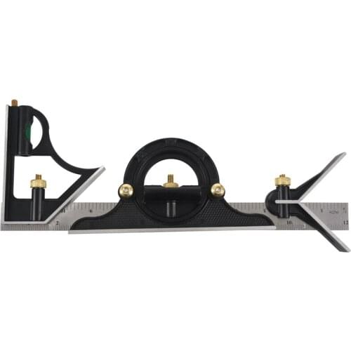 Combination Square Set Angle Finder & Protractor Spirit Level Aluminum Alloy Ruler Mitre