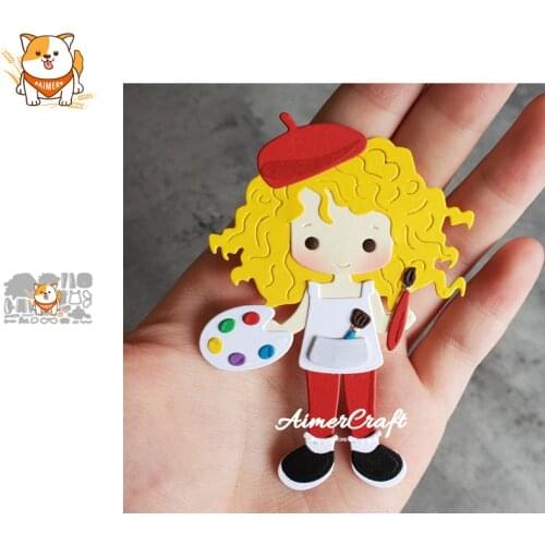 Painter Artist Metal Cutting Dies Mold Knife Scrapbooking Stencil DIY Embossing Craft Die Cuts Card Making New Dies For 2020