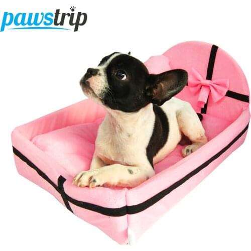 Cute Princess Pet Sofa Bed Winter Cat Bed Soft Fleece Warm Dog Bed Sofa Pillow Chihuahua Pomeranian Pet Beds For Small Dogs XS-L