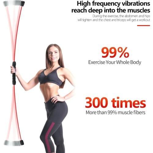 160CM/62.88INCH Multi-Function Training Stick Arm Vibrating Detachable Elastic Rod Fitness Exercise Pole Tremble Gym Yoga Wand