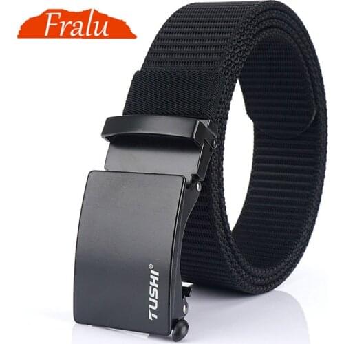 FRALU 2020 new canvas belt high-grade thick nylon belt wild leisure outdoor alloy automatic buckle belt Dropshipping