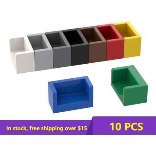 10PCS MOC 23969 Panel 1 X 2 X 1 with Rounded Corners for Building Blocks Parts DIY Educational High-Tech Parts Toys For Child
