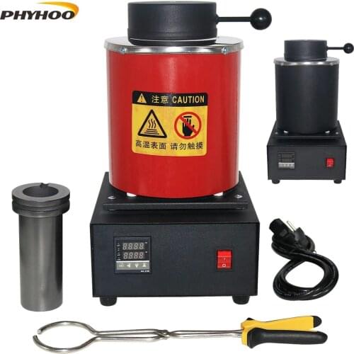 2KG Gold Melting Furnace 1100℃ Digital Melting Furnace Machine Heating Capacity 1400W Casting Gold Silver Jewelry tools