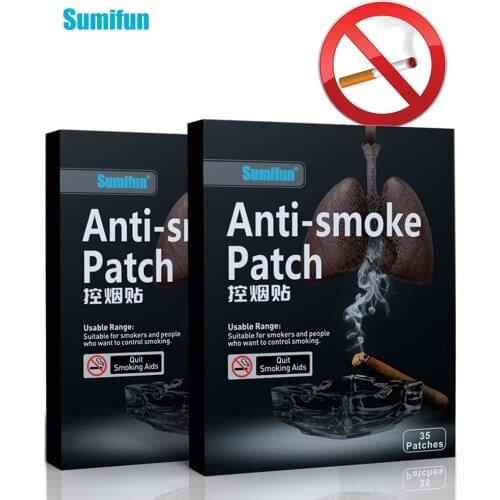 Sumifun 35pcs/Box Anti Smoke Patches Natural Herbal Nicotine Patch Stop Smoking Plaster Control the Desire for Cigarettes